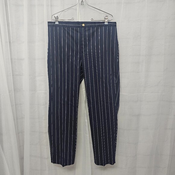 Lauren Ralph Lauren Pants Blue White Striped Nautical Classic Capsule 12 - Picture 7 of 7